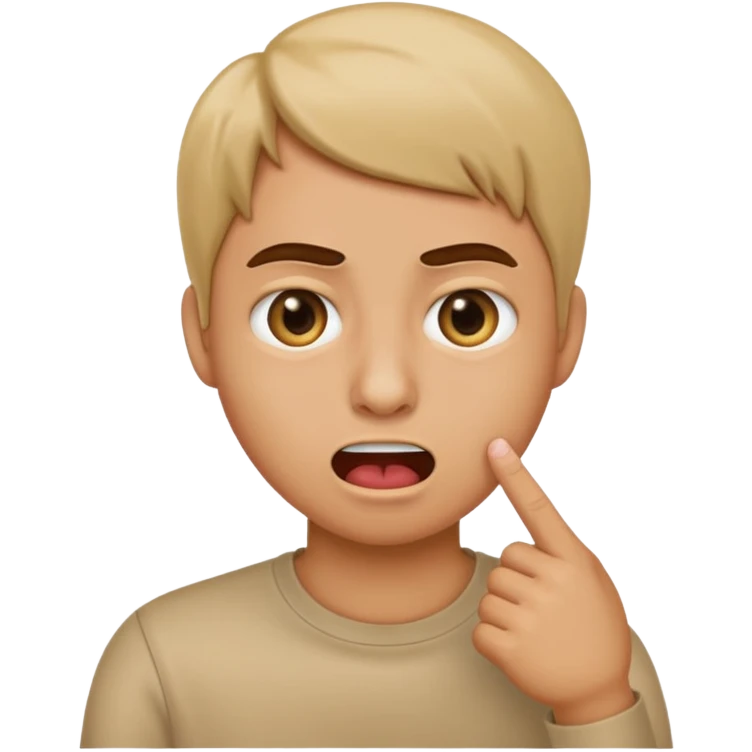 iOS emoji rolling eyes and pointing finger in throat in a “gagging” sense emoji