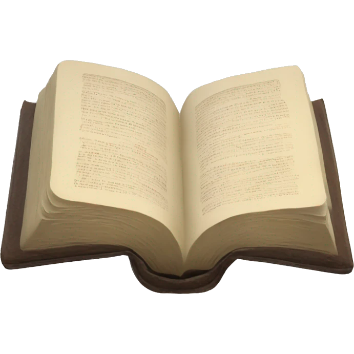 an open bible with speech bubbles coming out from the pages emoji