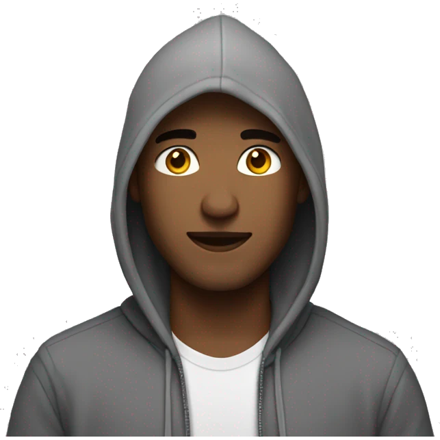 Guys wearing hoodie emoji