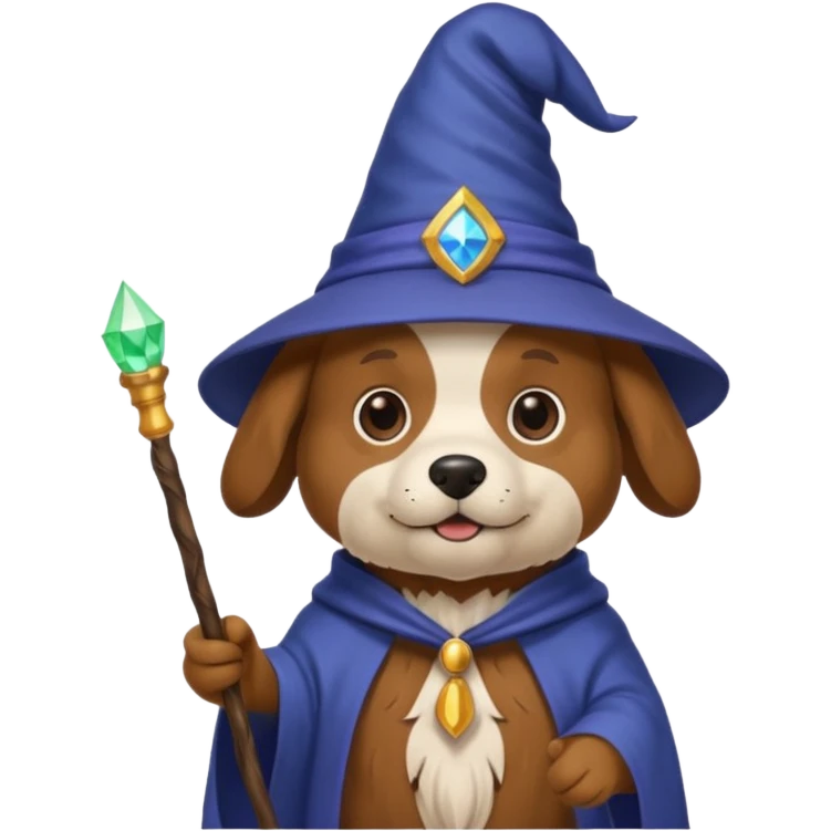 Dog wizard emoji