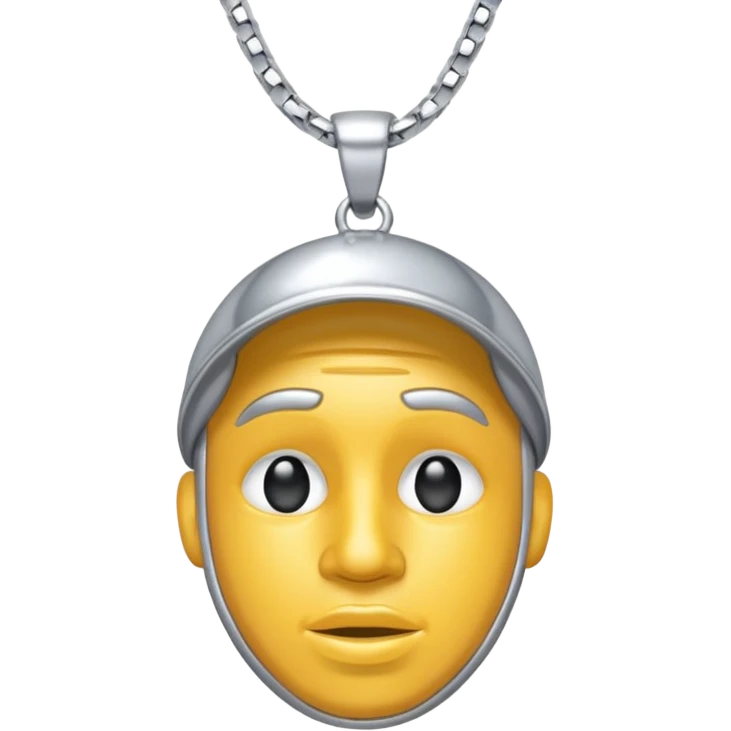 silver rapper necklace emoji
