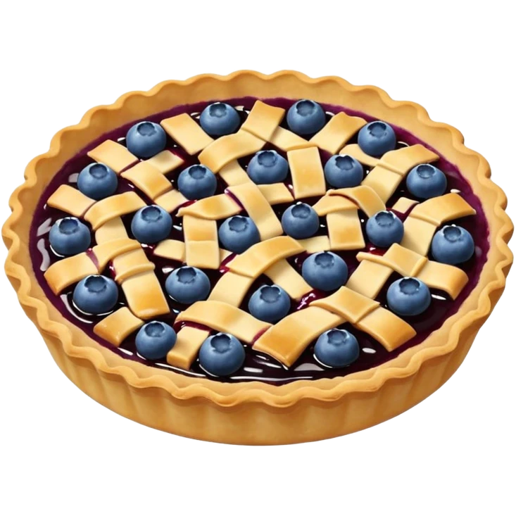 Make an emoji of a blueberry tart (small) that's broken off a bit so you can see the blueberry jam emoji