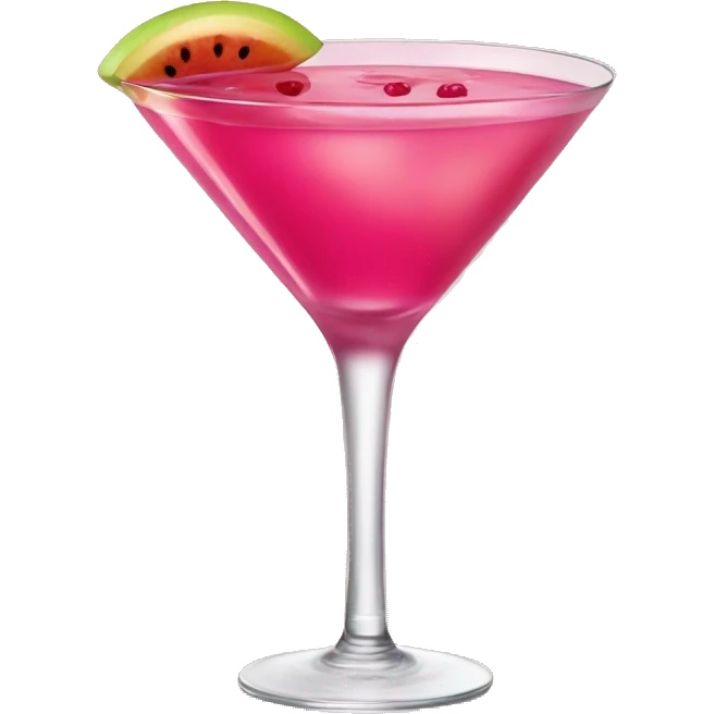 Pink martini with fruit emoji