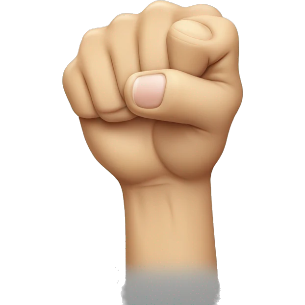 Fist holding up the pointer finger knuckle emoji