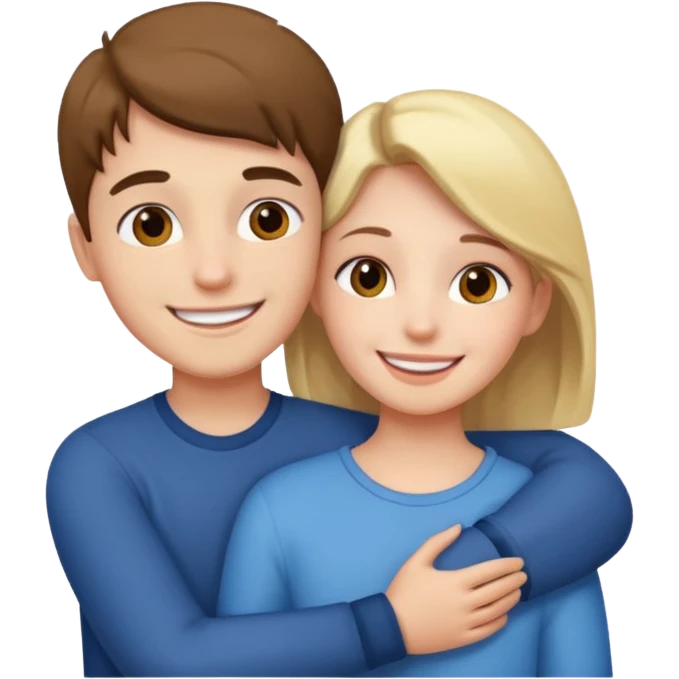 Fille embrassement un garçon  emoji