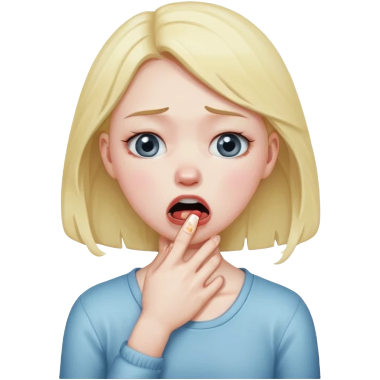 You know that thing were people pretend it choke themselves to signify anoiance. Could you make me an emoji to use. A girl with her hands around her neck  emoji