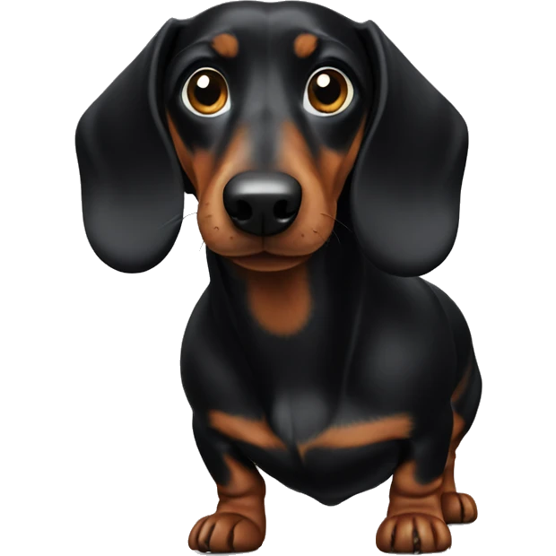 black dachshund emoji