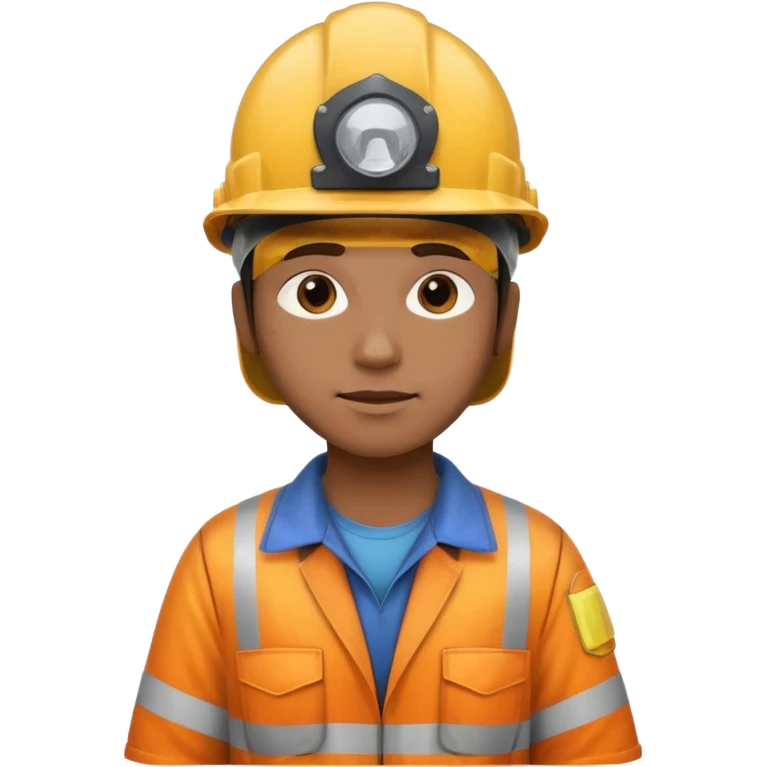 Engineering Oil plant worker in spilled clothes, funny emoji