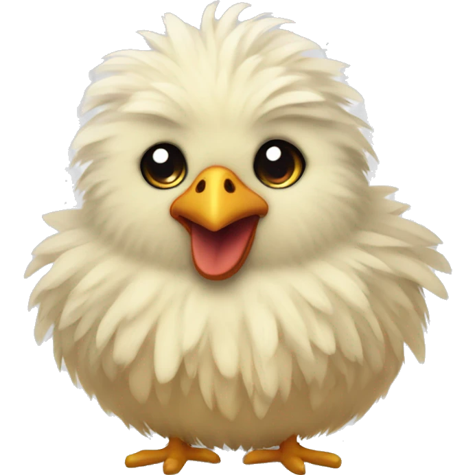 Fluffy chicken emoji