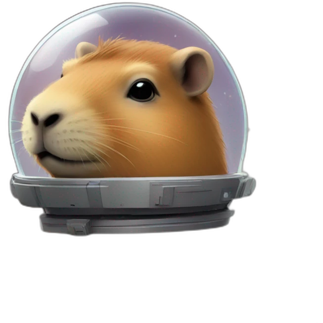 Capybara in space emoji