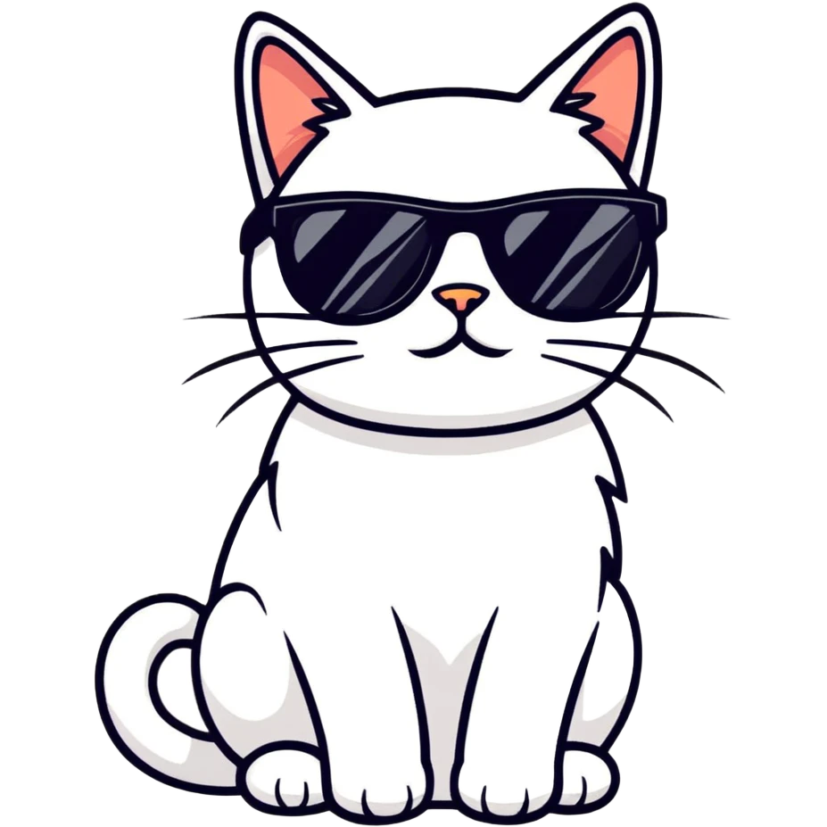 Cat with sunglasses emoji