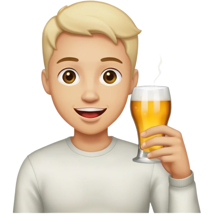 Someone Drinking alcohol very excited emoji