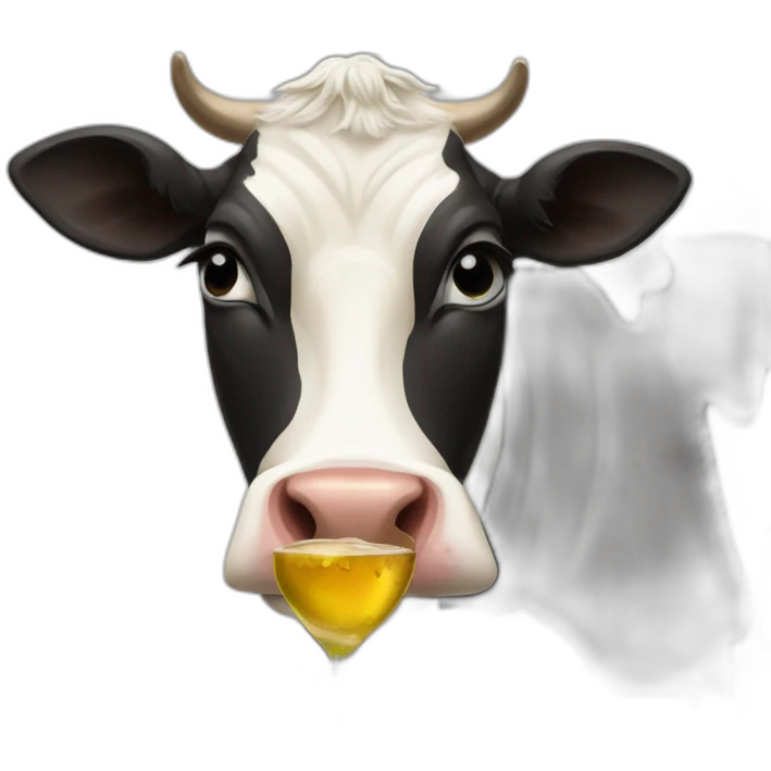 cow drinking codka emoji