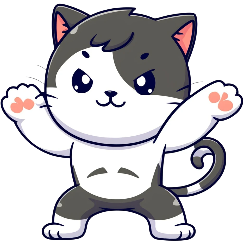 flexing cat boy emoji