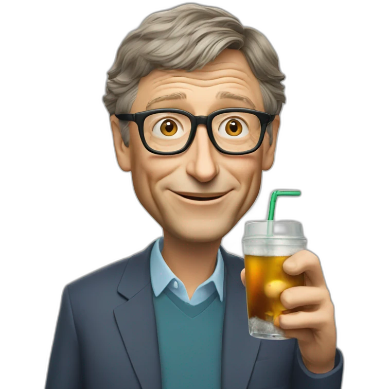 bill gates drinking mate emoji