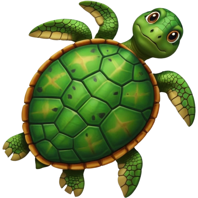 turtle seen from above emoji