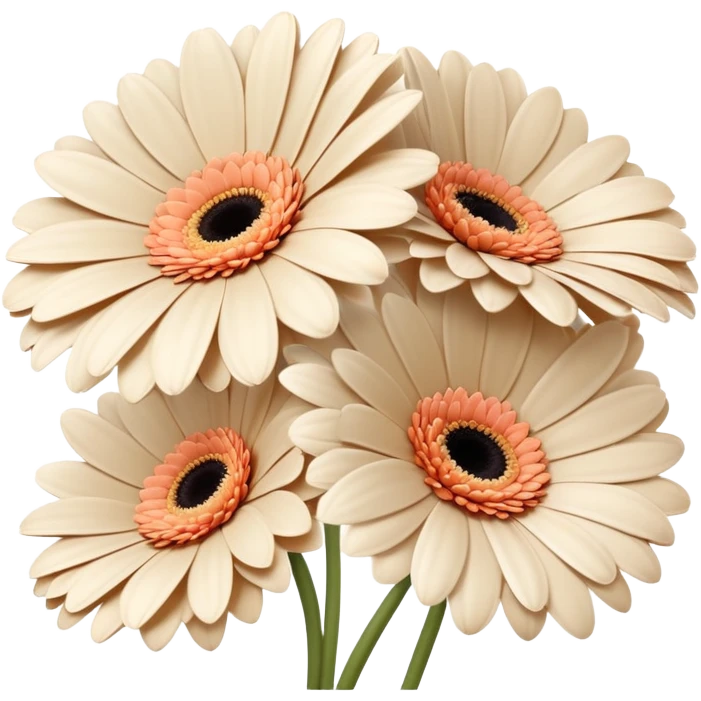 light beige Gerbera flowers  emoji