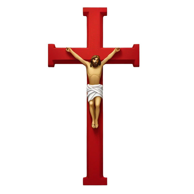 red jesus cross  emoji