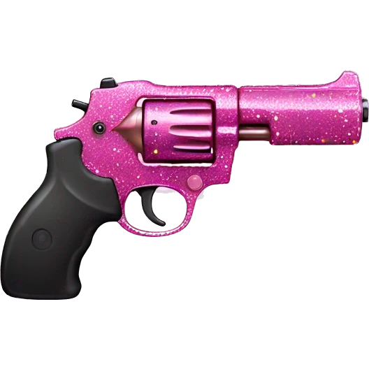 Pink sparkly gun emoji