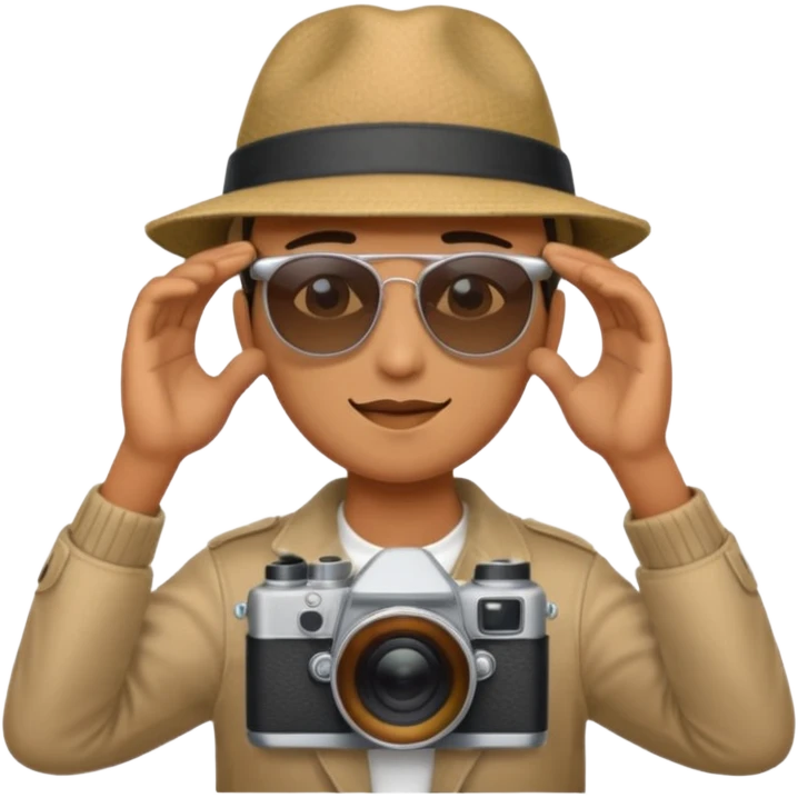photographer from behind taking a photo emoji