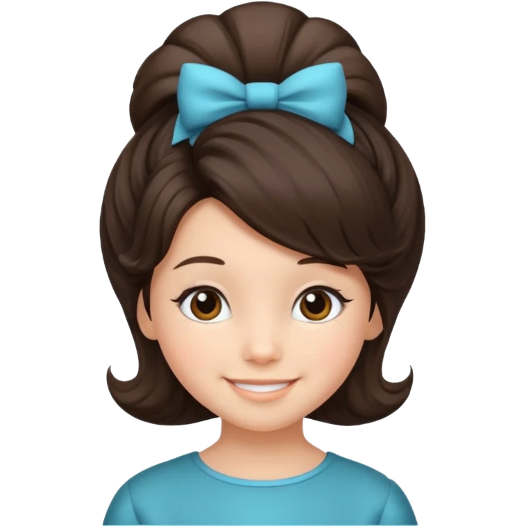 brunet kid with Bouffant emoji