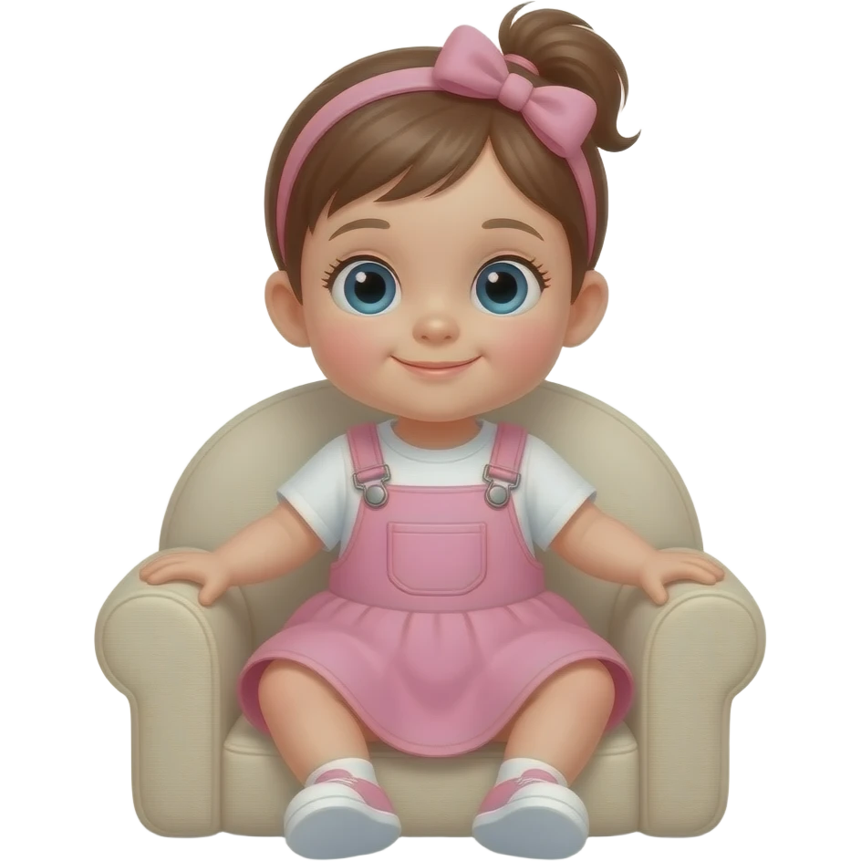 Quiero una niña bebe de cuerpo entero sentada en un tacata emoji