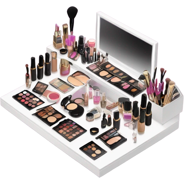 Vanity with makeup emoji