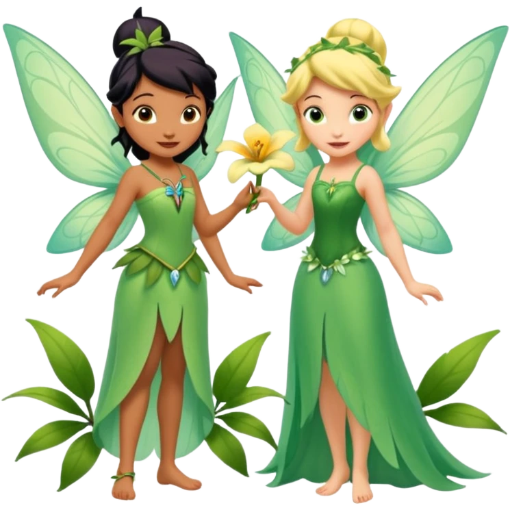 Flora Fauna and Merriweather Disney fairies  emoji