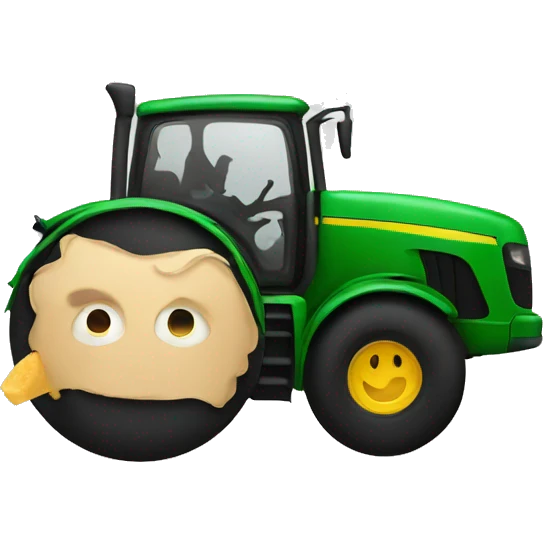 Person eating a tractor emoji