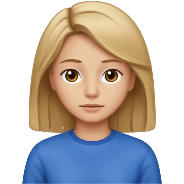 dark blonde in blue clothes emoji