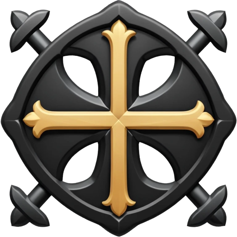 lauburu (Basque cross) icon with black outlines emoji