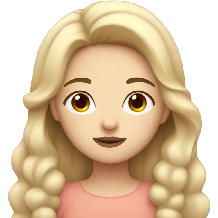 White Brown hair girl sleeping  emoji
