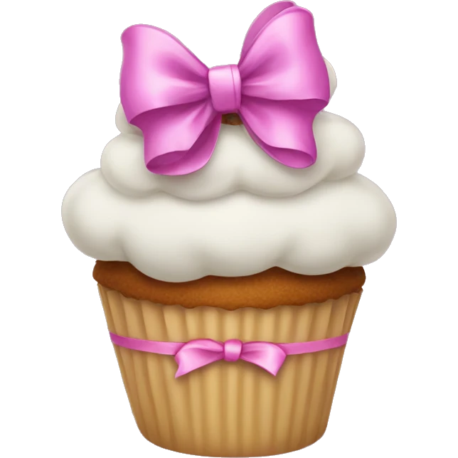 Cupcake with bow emoji