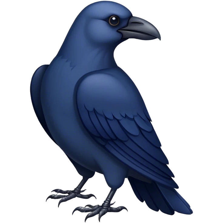 navy blue crow emoji