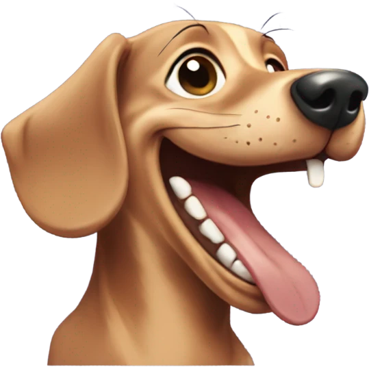 Merle dachshund laughing emoji