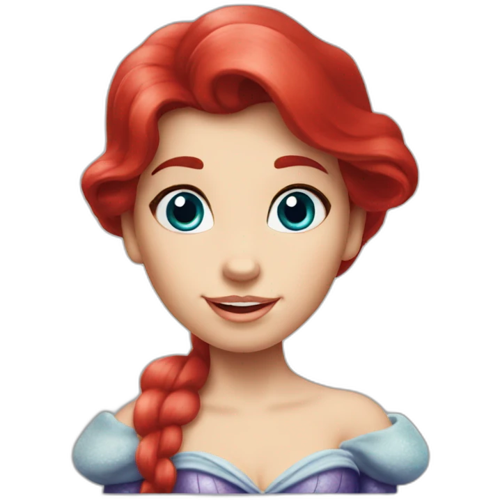 ariel-the little mermaid-blue eyed-red hair emoji