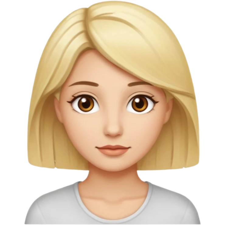 .blonde, brown eyes emoji