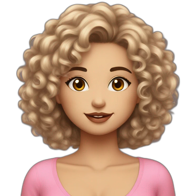 a girl and who’s 16 she has really pretty soft fluffy curly hair with plump two toned lips, and I’m fit, curvy in the waist and I have black eyes that glisten in the light who’s 5’2 emoji