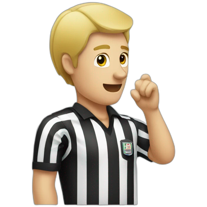 referee calls penalty emoji