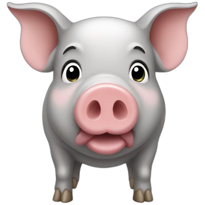 Pig grey emoji