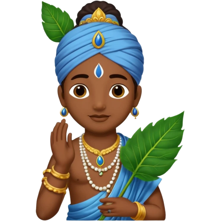 Lord Krishna leaf emoji