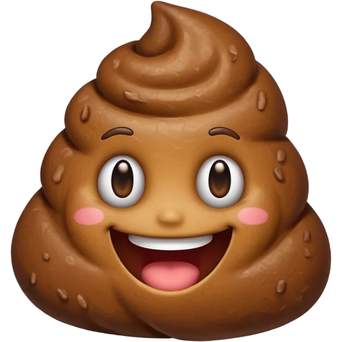 poop with a face emoji