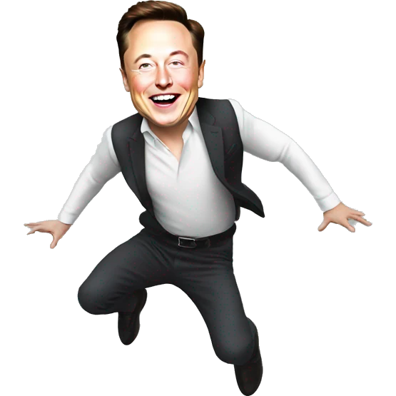 Elon musk jumping emoji