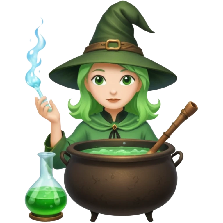 green witch cooking potion emoji