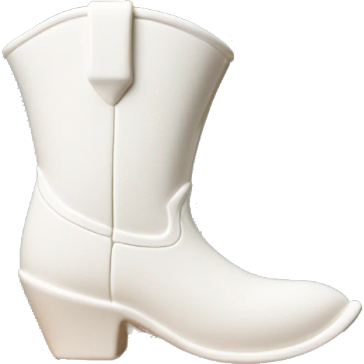 White cowgirl boot vase with palm tree  emoji