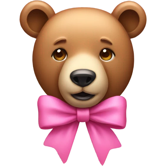 Bear with pink bow emoji