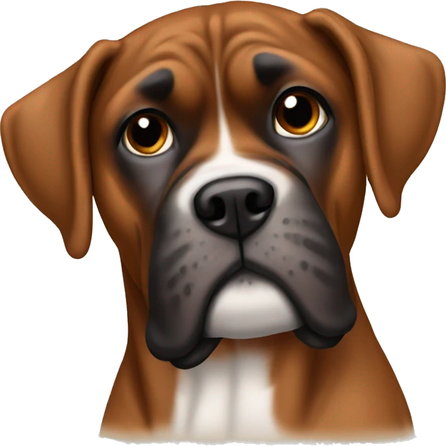 Boxer dog brown  emoji