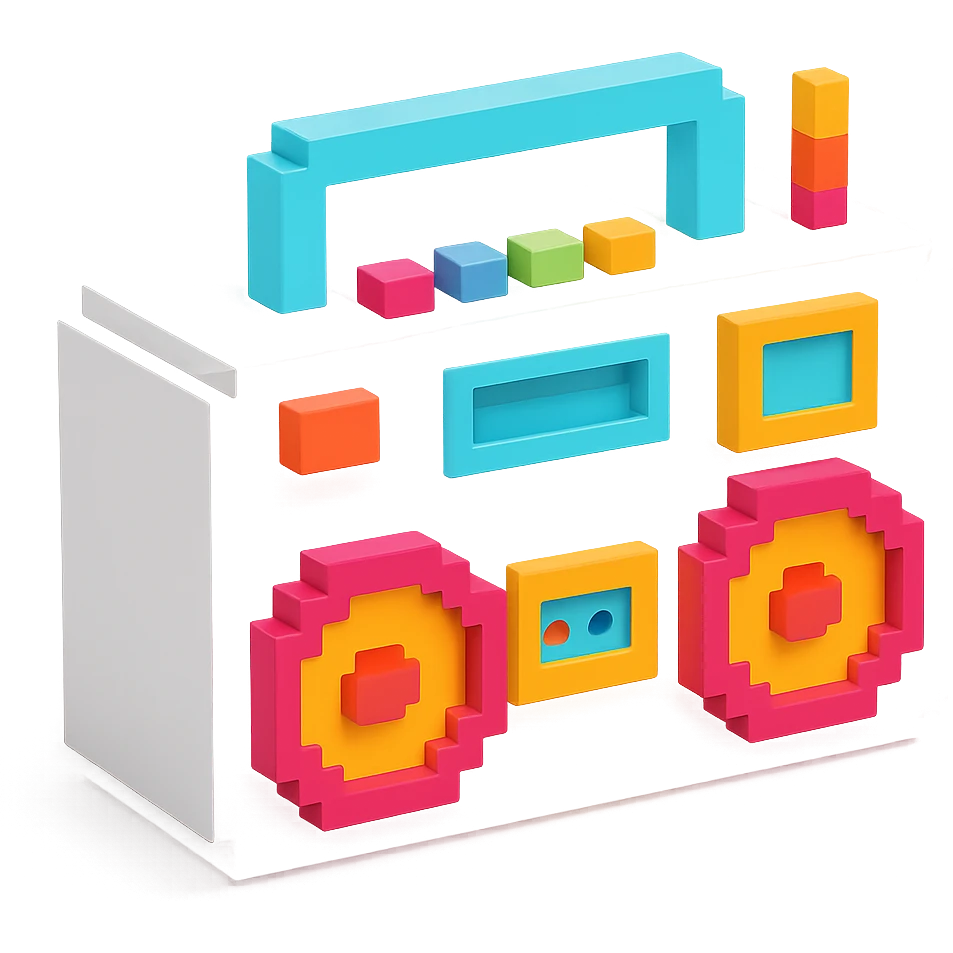 white boombox emoji
