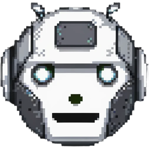 steel round robot face emoji