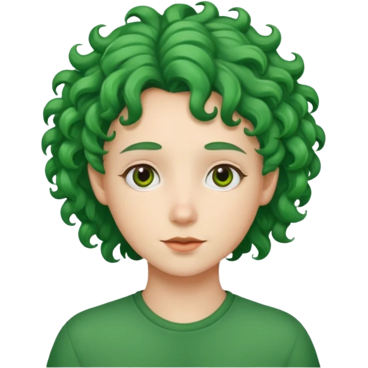 venice tourist green curly hair emoji